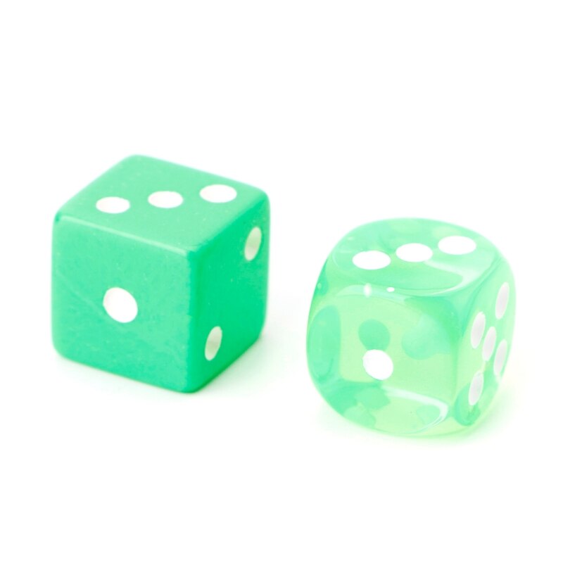 10 st sexsidigt 15mm transparent kub runt hörnet bärbart bordsspel