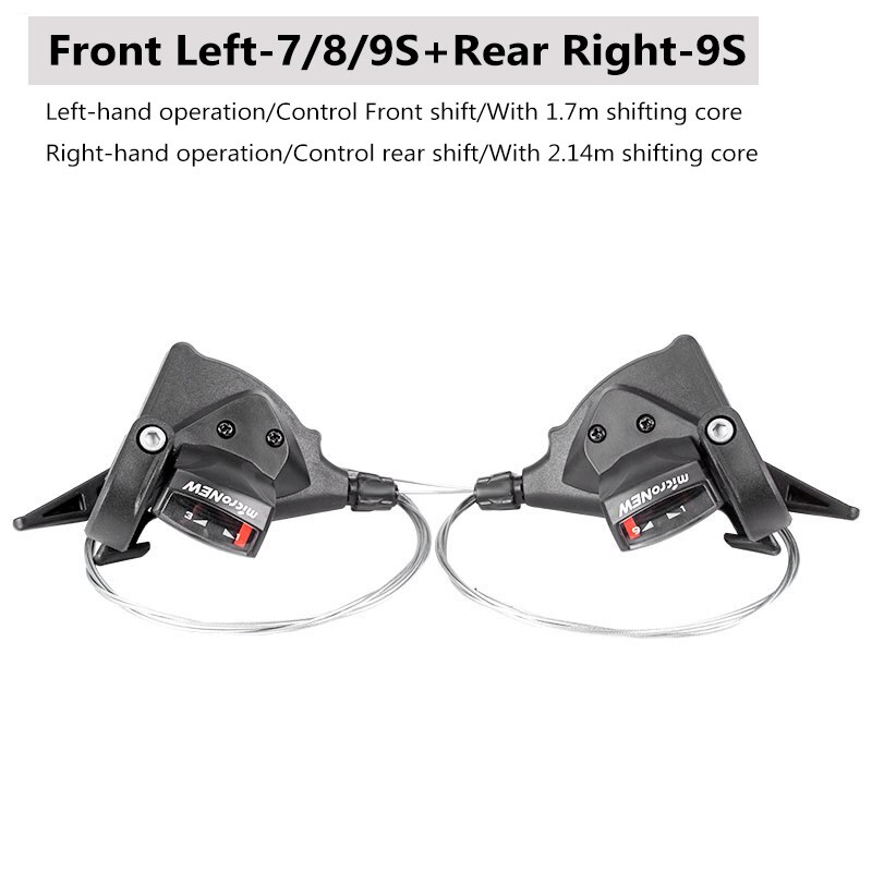 Bicycle Derailleur Front Rear Shift Lever 7/8/9/10/11Speed MTB Mountain Bike Shifter Bicycle Shifting Bicycle Parts microNEW: 3x9-Speed 1 Pair