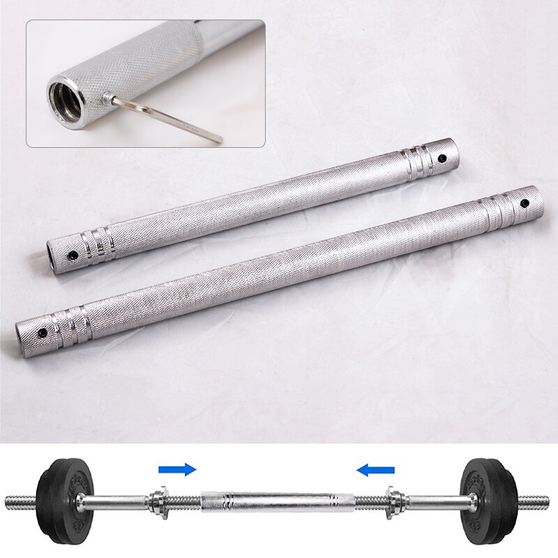 Verstelbare Stalen Halter Connector Staaf Voor Home Gym 25Mm Barbell Extension Bar Gewichtheffen Training Attachment 30Cm/40cm/50Cm
