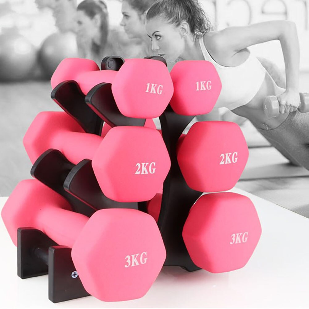 Hjemme fitness træning vægtløftning håndvægtstativ holder holder gulvbeslag organiser håndvægte på dette robuste håndvægtstativ.
