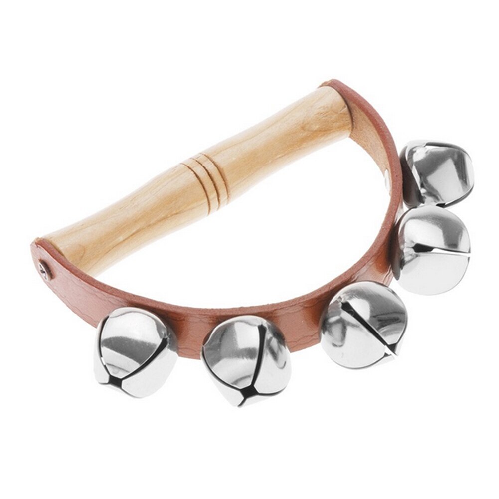 Musikinstrumenter legetøj 5 klokkehånd ryster jingle tamburin tidligt uddannelsesmæssigt musikalsk legetøj: Default Title