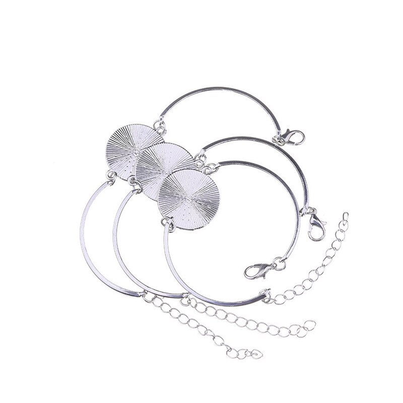 Novo 10 pçs sublimação pulseiras círculo base moda transferência de calor diy pulseira em branco jóias consumíveis em branco suprimentos