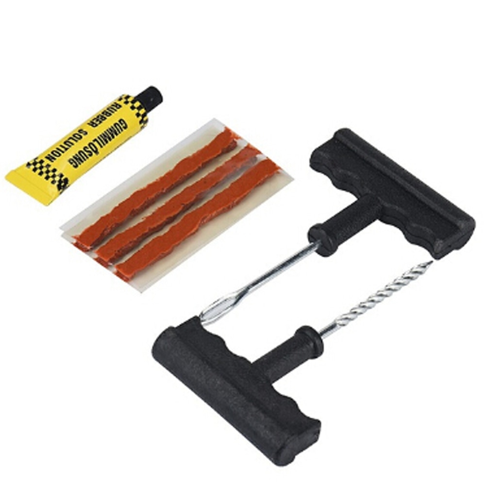 Car Tire Repair Tools Tire Repair Kit Rivet Tool Set Car Bicycle Tubeless Tire Puncture Plug Garage Auto Parts
