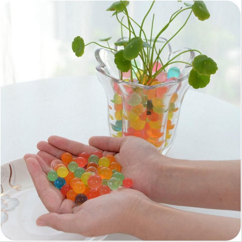 1000pcs Crystal Soil Water Beads Mud Grow Magic Gel Water Pearls Hydrogel Balls Home Plant Wedding Decoration for Flowers 5z