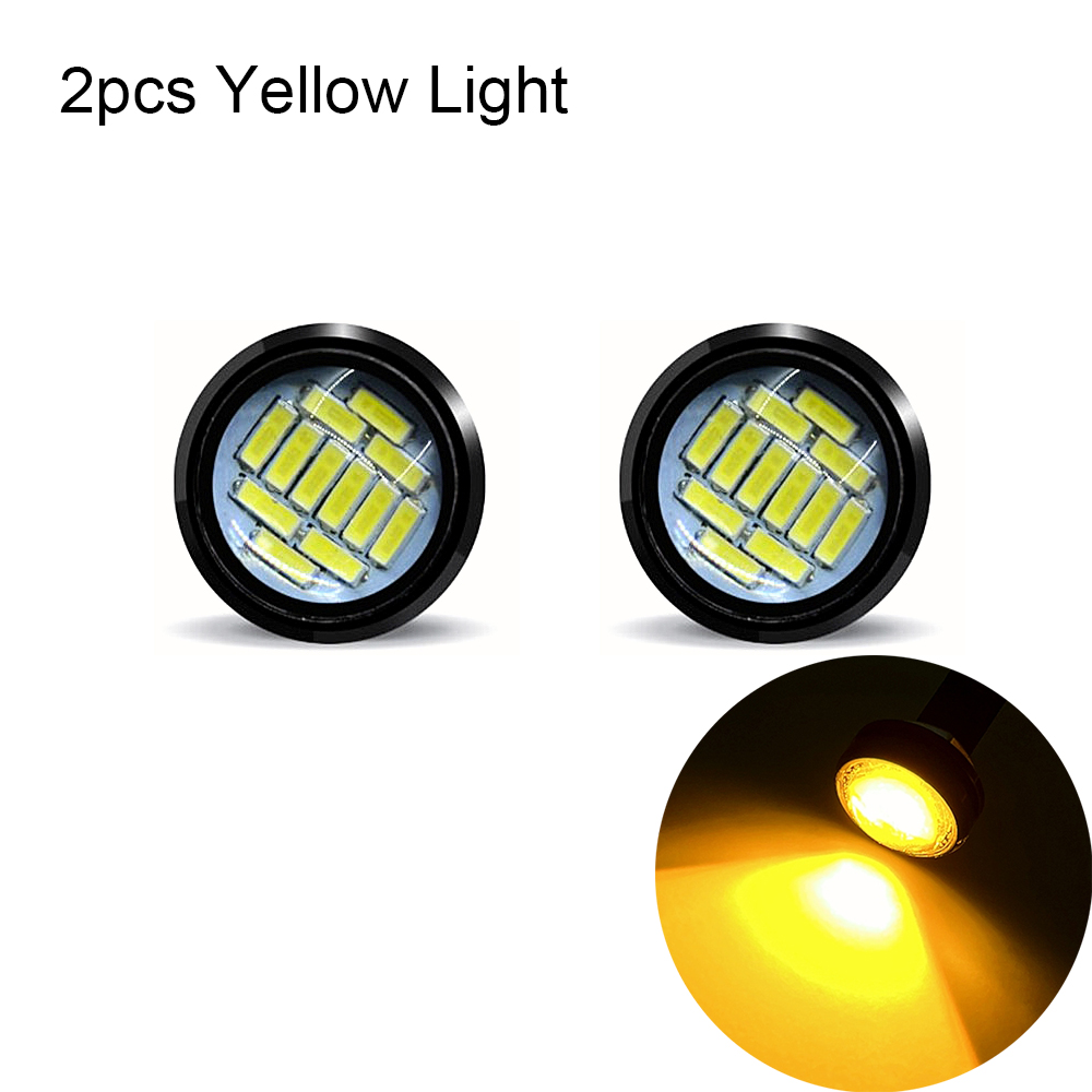 Lámpara LED Eagle Eye 23mm 12SMD luces de circulación diurna lámpara de señal blanca amarilla señal de giro, luz lateral, luz de marcha atrás, luz trasera: Azul oscuro