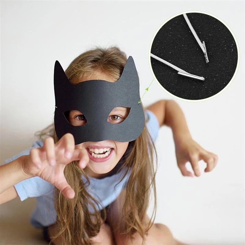 Cordón elástico de púas para mascarillas, cuerda redonda elástica con púas de Metal, sujetador para fabricación de máscaras, encuadernación de libros