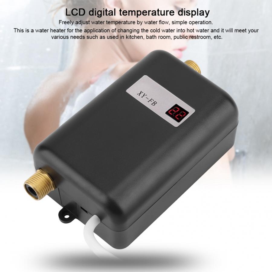 3000w elektrisk varmvattenberedare mini direkt elektrisk tanklös varmvattenberedare omedelbar elektrisk vatten snabb uppvärmning dusch  uk 220-240v