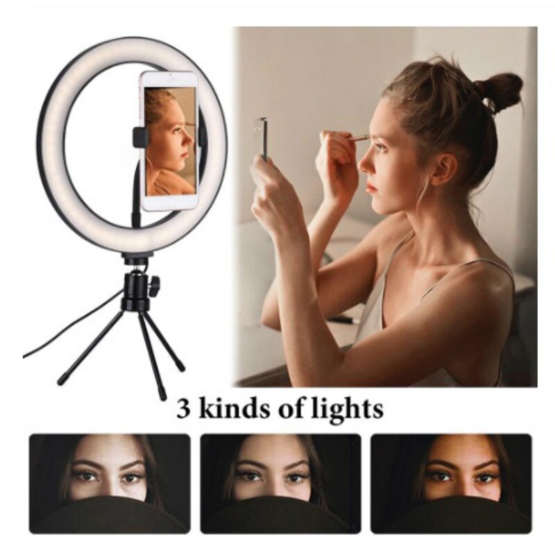 LED Selfie Ring Light Dimmable LED Ring Lamp Photo Video Camera Phone Light ringlight For Live Fill Light