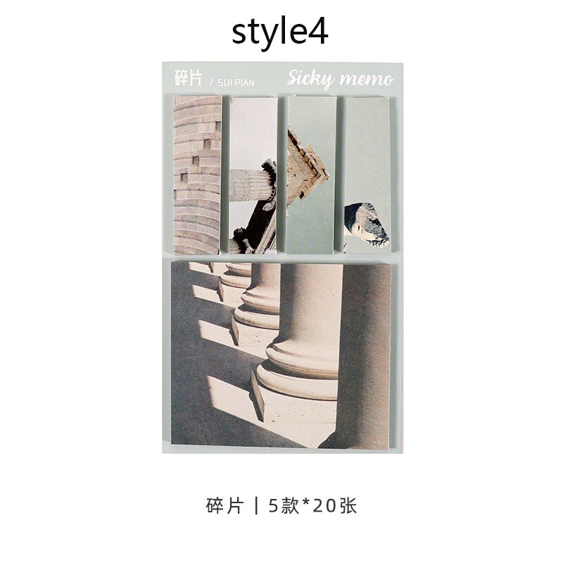 100 Sheets/Set Sticker Sticky Notes Memo Pad Diy Scrapbooking Dagboek Index Bladwijzer Sticker: style4