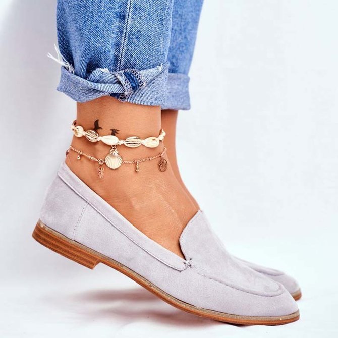 Märke kvinnor läder loafers dam casual oxford skor kvinnlig röd kristall formella lägenheter kvinna mockasin skor: Grå / 39