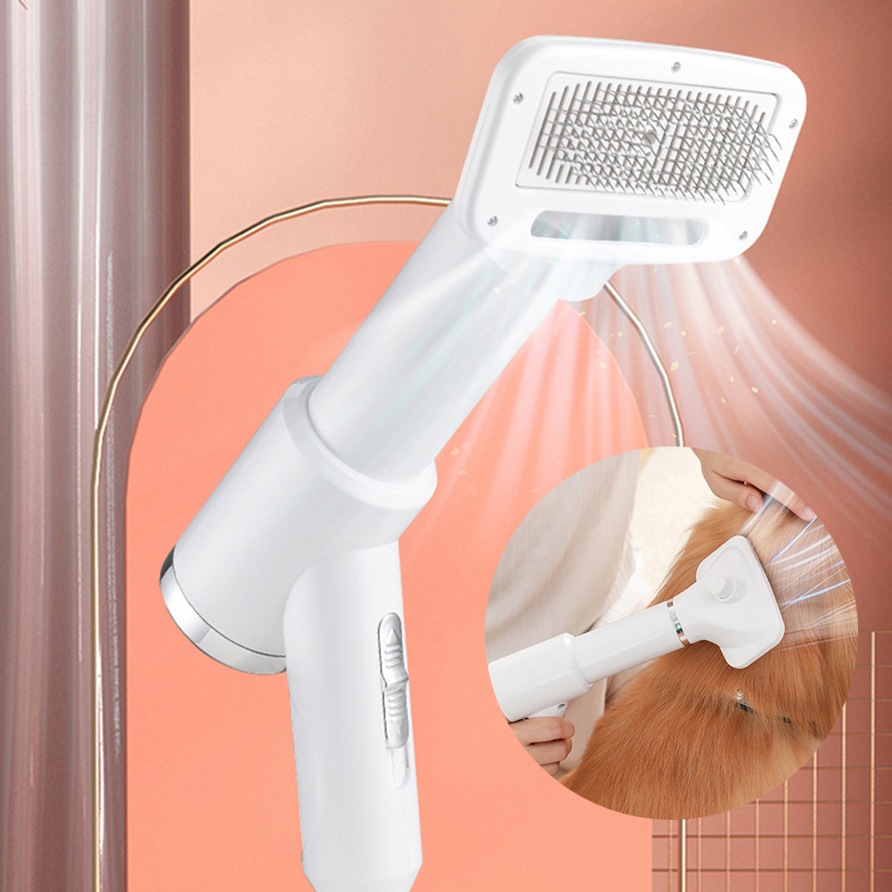 Sèche-cheveux Portable 2 en 1 pour chiens, peigne de toilettage, brosse, souffleur de fourrure, température réglable, faible bruit, fournitures pour animaux domestiques