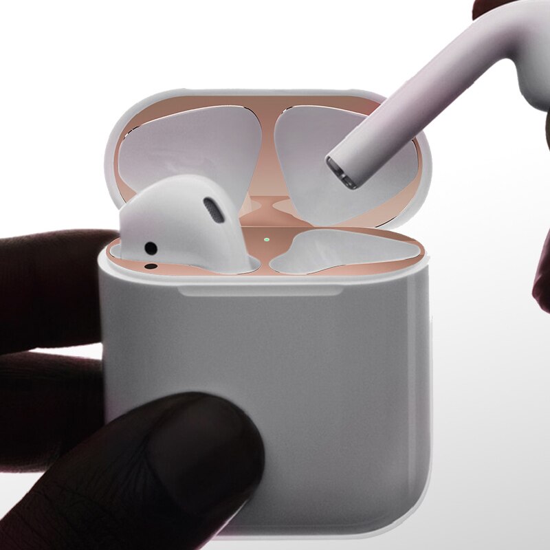 金属ダストガード保護ステッカー apple の AirPods ケースアクセサリー鉄金属木屑から AirPods 保護