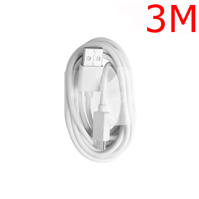 Micro Usb Universele Datakabel Standaard Hoofd Oplaadbare Lange Parachute Kabel 1 m/2 m/3 m Micro Usb-poort voor Android Telefoons: Rood
