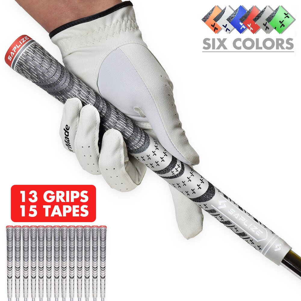 Saplize LL Cord Yarn Technology Golf Club Grips Rubber Tacky Dry 13 Pcs Pack with 15 Free Tapes