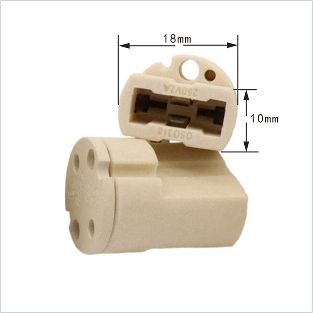 1/5/10/20/50 Stuks Pak G9 Basis Lamp Socket Keramische Lamphouder Halogeen Kralen Met Draad Voor G9 Bi-Pin Halogeen Gloeilamp