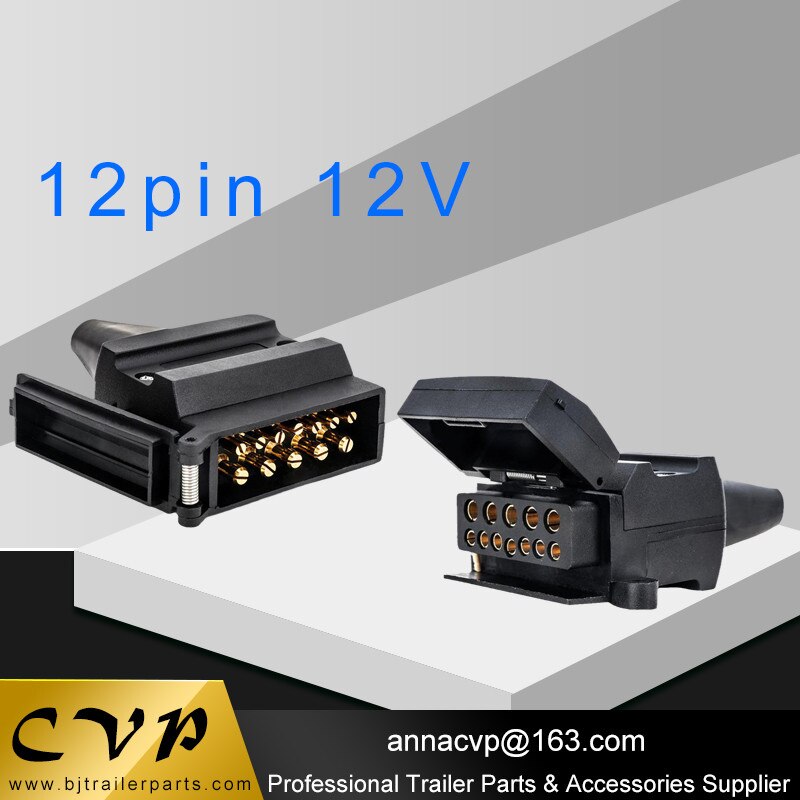 Cvp 12- pins aanhangwagen platte mannelijke stekker vrouwelijke aansluiting australische 12v connector camperonderdelen camper caravan accessoires