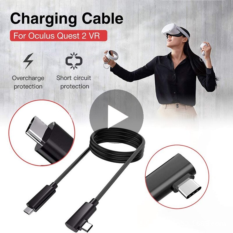 Cable USB tipo C a USB tipo C para Oculus Quest 2, accesorios de enlace, realidad Virtual, gafas VR, auriculares, casco de juego, ocho juegos