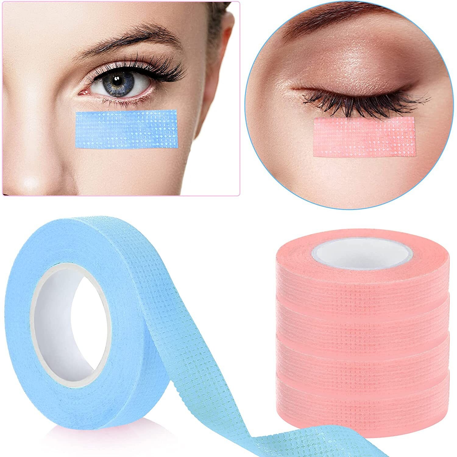 3 Stuks Wimper Extension Groene Tape Sticker Isolatie Met Holesmedical Non-woven Tape Lijm Ademend Patches Bandage