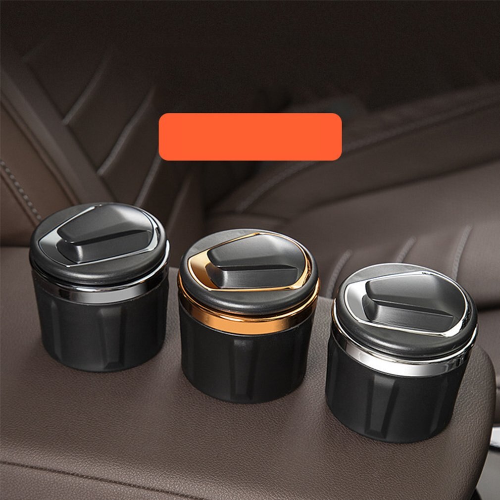Auto asbak auto asbak multifunctionele led lamp asbak keramische voering asbak praktisch draagbaar