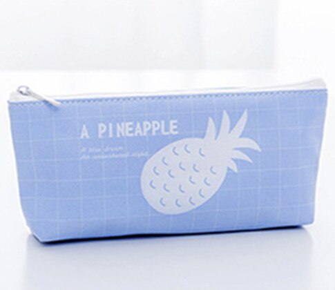 Schattige fruitserie etui student schoolbenodigdheden schrijfwaren tas cartoon pennenzak jongens en meisjes schattige pennendoos: Ananas