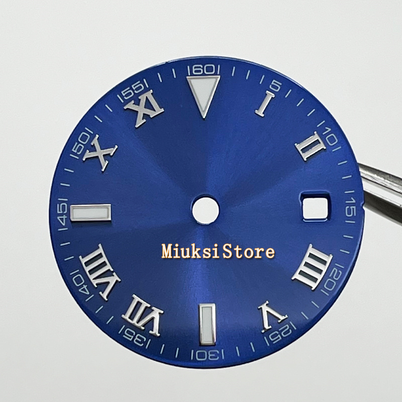 29.2Mm Zilver/Blauw/Zwart Steriele Wijzerplaat FitMiyota8205/8215/821A/82 Serie Mingzhu DG2813/3804,ETA2836/2824 Beweging: StyleB