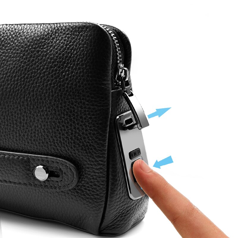Sacs pour hommes sac à main en cuir homme portefeuilles d'argent Long pochette de téléphone portable hommes sac de messager Anti-vol hommes sacs à main d'empreintes digitales