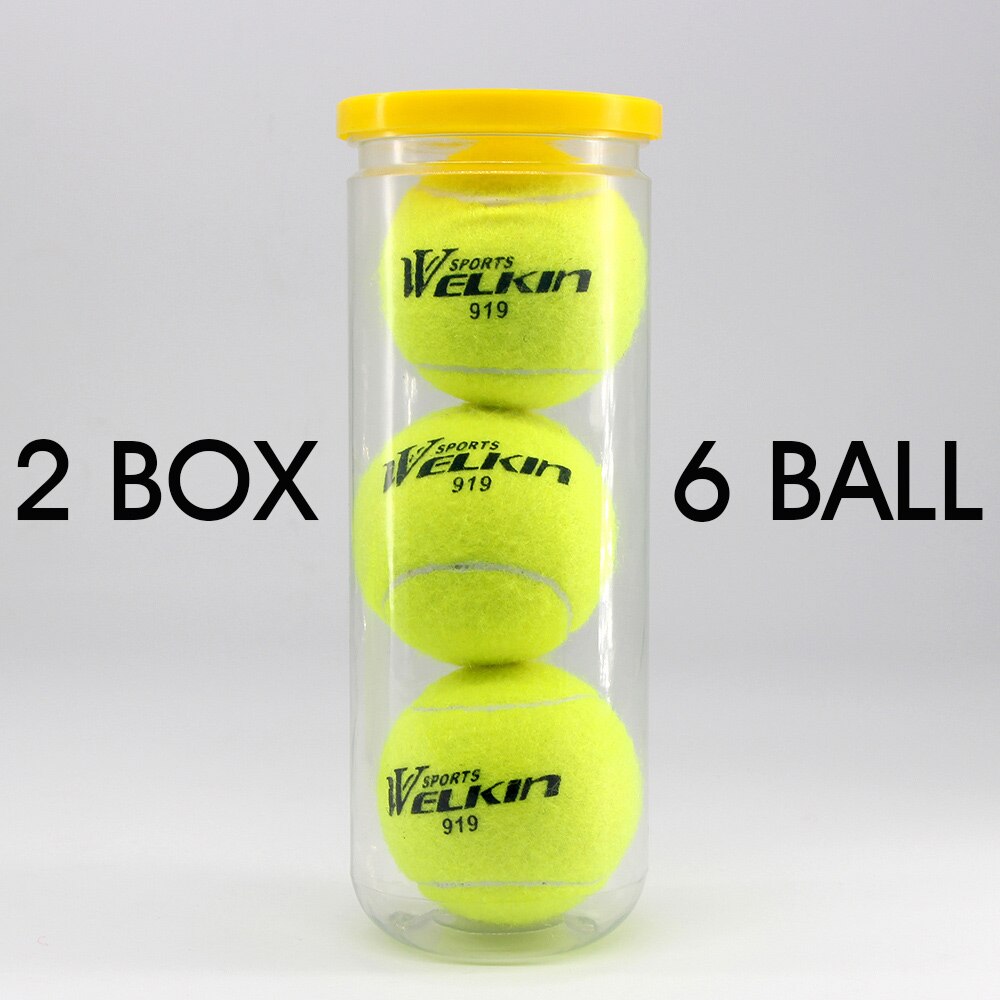 Wilkin 919 tennisbolde konkurrence træning tennisbolde høj elastisk modstand sports tennisbold 3 stk i æske: 6 stk kugler