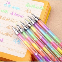 6 Kleuren Leuke Kleurrijke Inkt Markeerstift Marker Punt Pen Speelgoed Voor Kinderen Educatief Leren Briefpapier