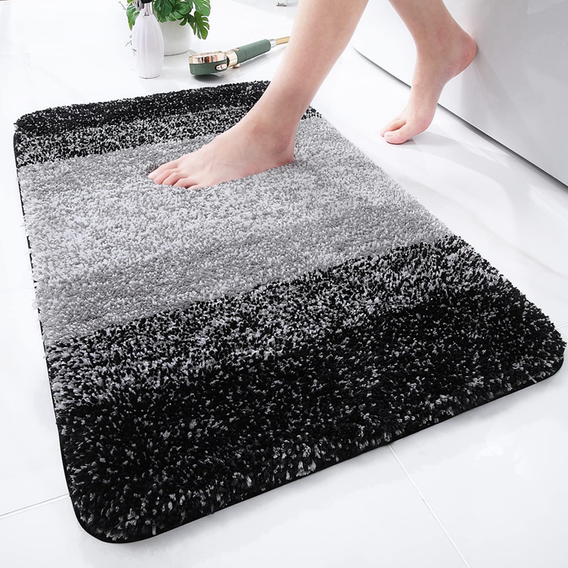 Olanly-alfombrilla de baño de lujo, alfombra absorbente de microfibra para baño, alfombrilla para pies de ducha, suelo suave antideslizante para sala de estar, decoración de alfombras de felpa: 800mm x 800mm / Marfíl