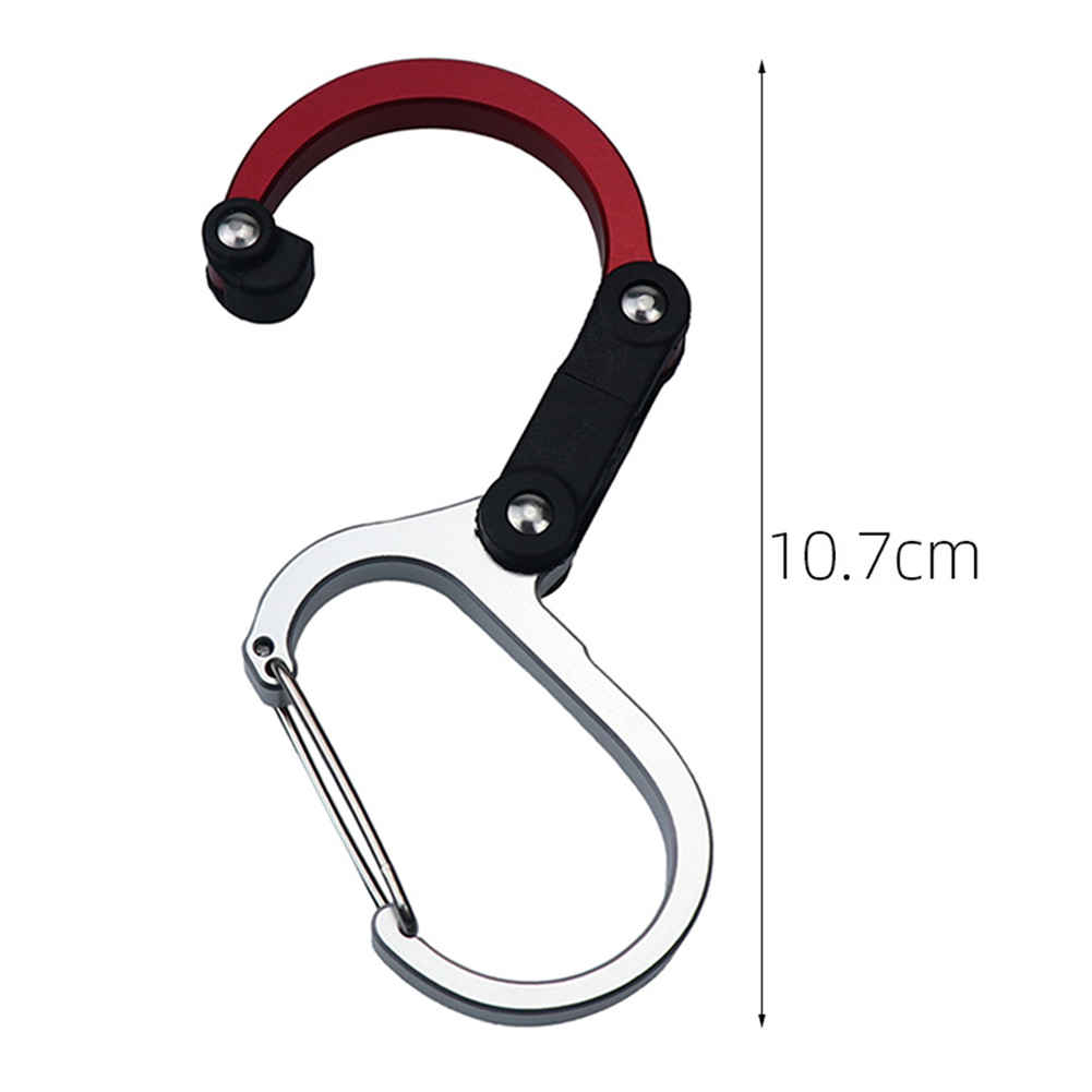 Gear Clip - Carabiner Rotating Hook Clip D-ring Carabiner Outdoor Camp Rotating Clip Buckle Hook Mountain Climbing Tools
