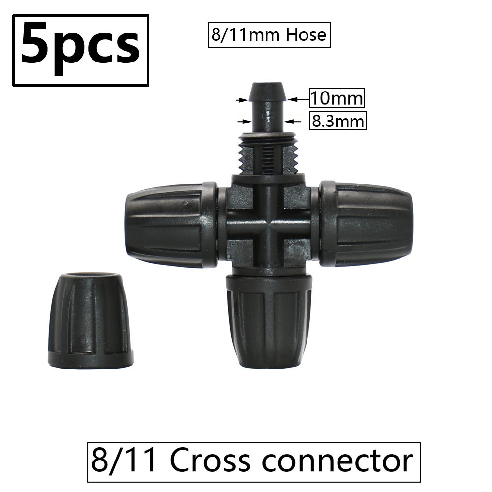3/8" Bewässerung Gartenschlauch Anschluss 8/11 4/7 3/5mm Schlauch Reduzierstück gemeinsam T-Stück Winkel Endstopfen Tropfbewässerungssystem passend zu: Grün