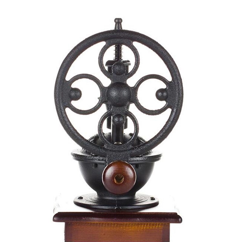 Manual Coffee Grinder Antique Cast Iron Hand Crank Coffee Mill With Grind Settings & Catch Drawer