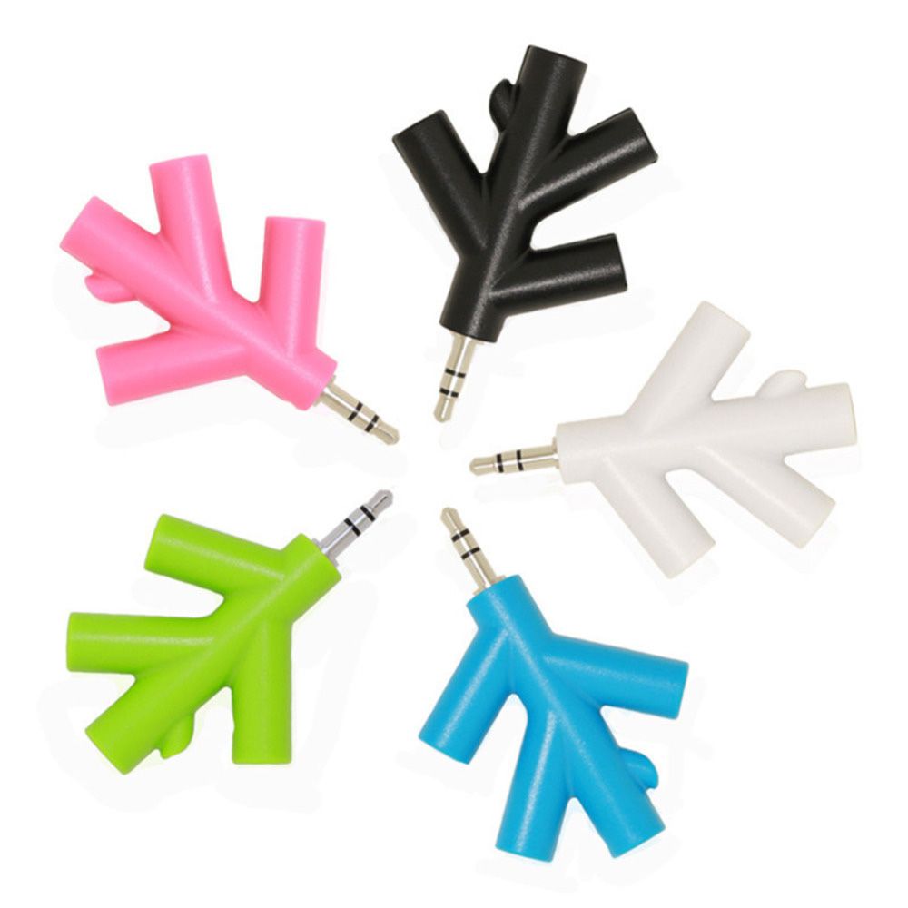 Universalomvandlare multi-ljud aux-port hörlursadapter 3.5mm/ 4 -vägs