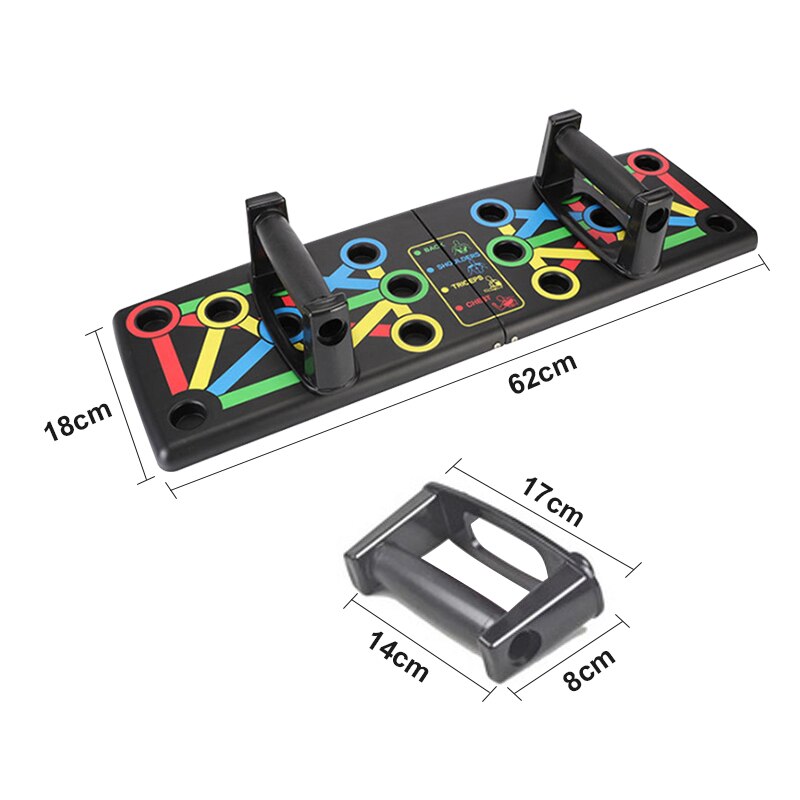 Tablero de entrenamiento físico 9 en 1 para casa, sistema integral de ejercicio, ideal para flexiones, gimnasio, deporte en interior, culturismo, para hombres y mujeres
