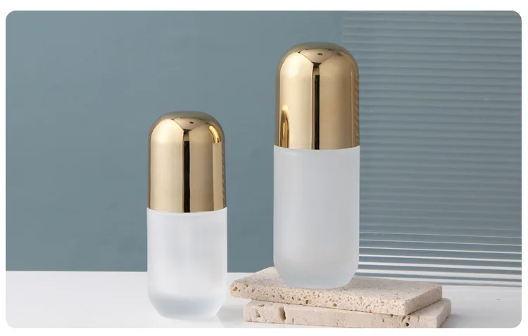 High-end Frosted Glass Cosmetic Bottle Face Cream Jar Spray / Lotion Bottle Skin Care Cosmetic Container Set Bottle