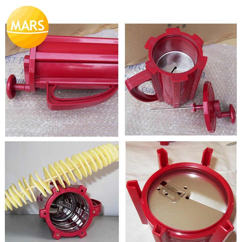 Manual Twisted Potato Slicer Curly Fries Twister Dog Spiral Potato Cutter 3 Functions Tornado Potato Cutter Slicing Machine