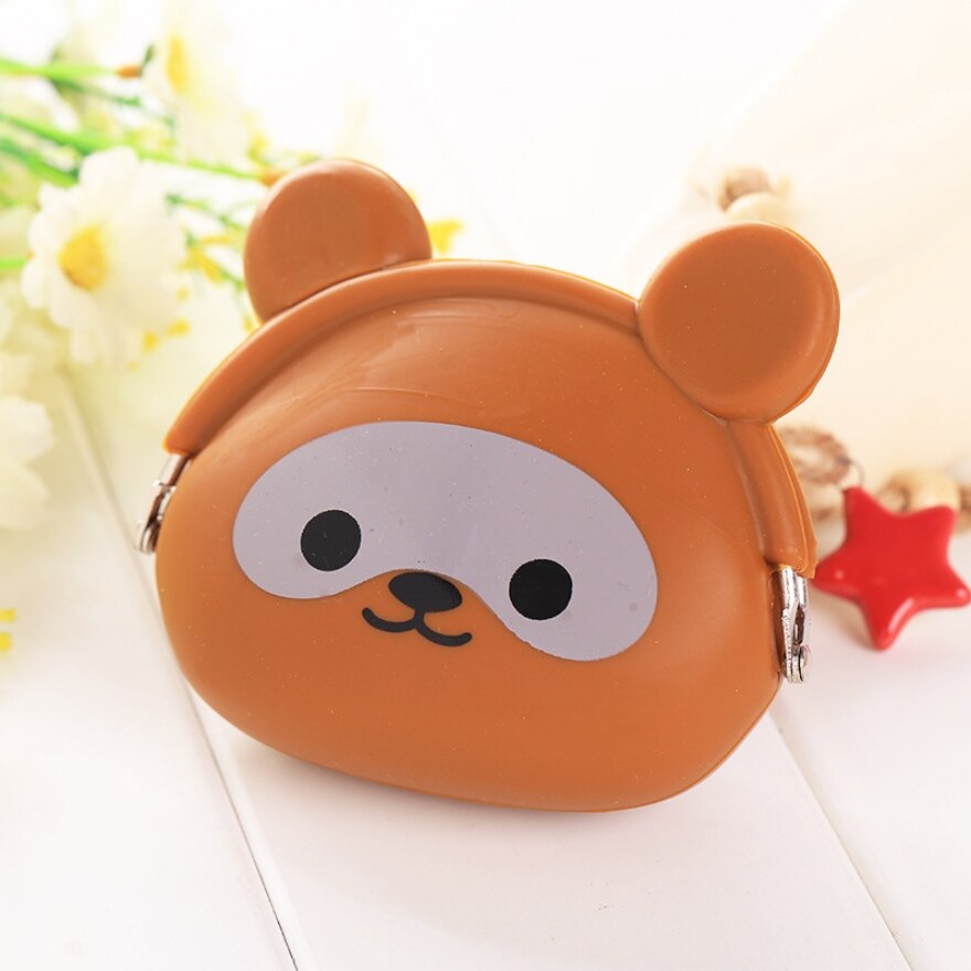 Girls Mini Silicone Coin Purse Animals Small Change Wallet Purse Women Key Wallet Coin Bag For Children Kids # F: Color 12