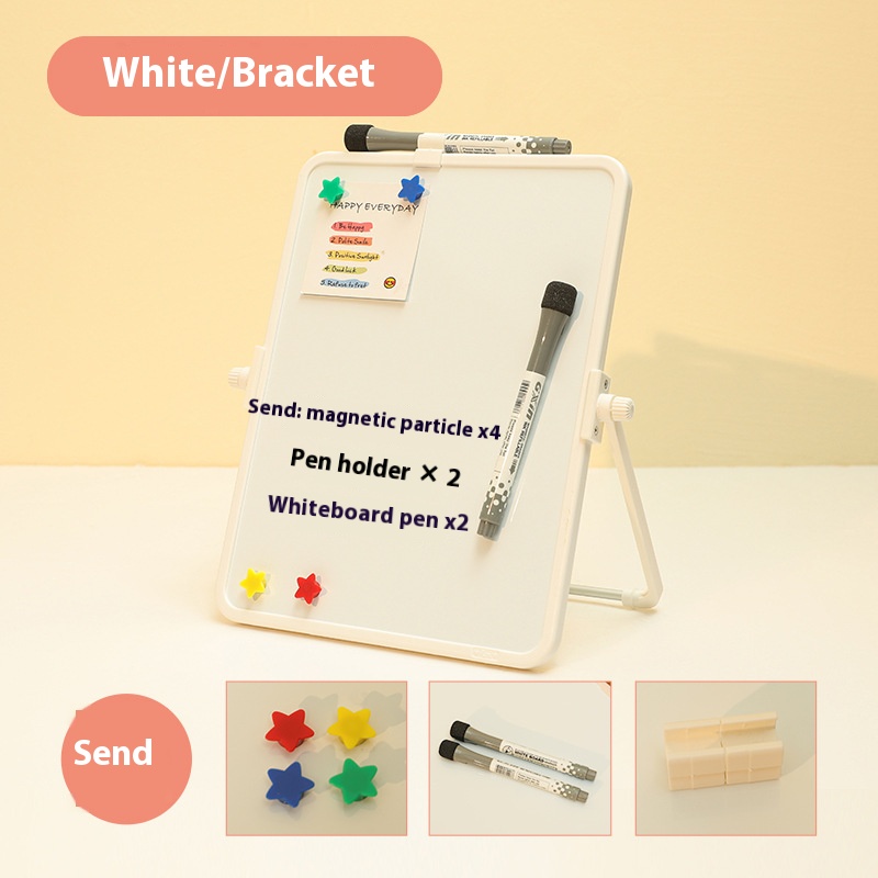 Funi Dubbelzijdig klein whiteboard Magnetisch uitwisbaar beugeltype Whiteboard Bureau Schrijfbord Hangend Educatief Graffiti Klein tekentafel Thuisbord Prikbord Tafel Notitiebord Uitwisbaar: 72*48 inches / Optie 6