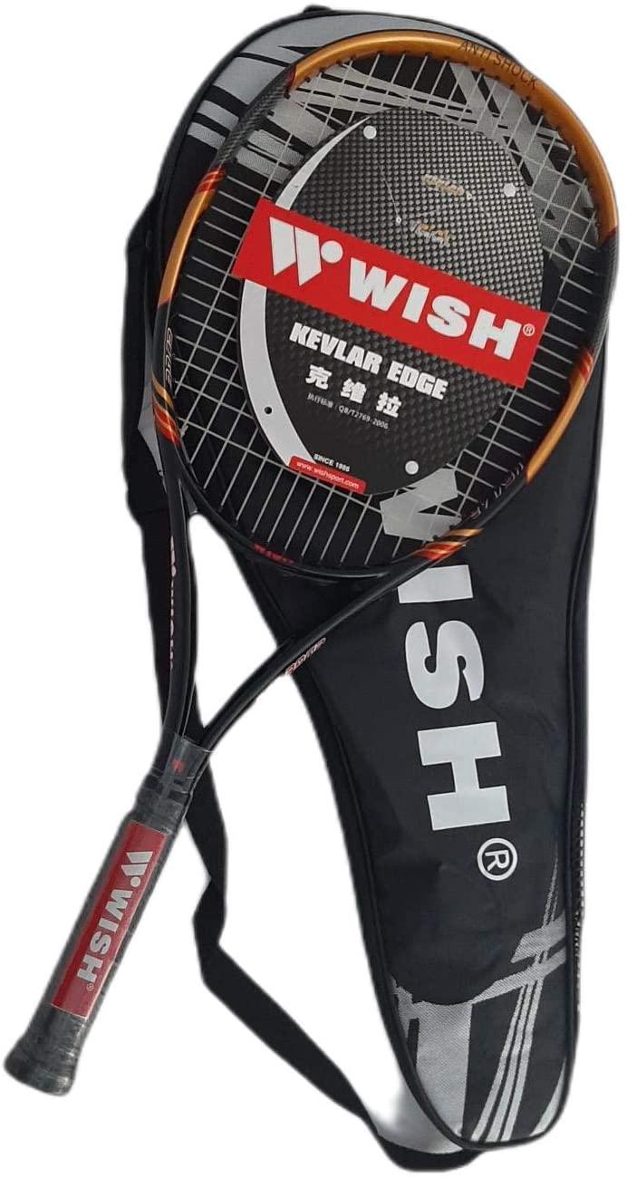 Raqueta de Tenis Wish Kevlar Edge 832 - Color negro y Naranja, raqueta tenis, raquetas de padel, raqueta adulto de tenis