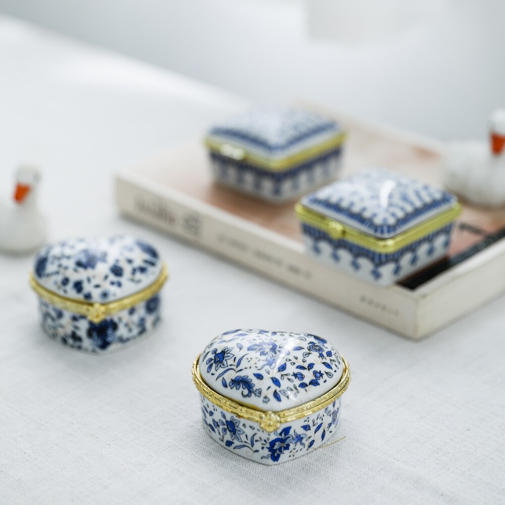 ceramic jewelry box healing system retro ceramic Ornaments box jewelry box necklace storage box cosmetic store CL101506