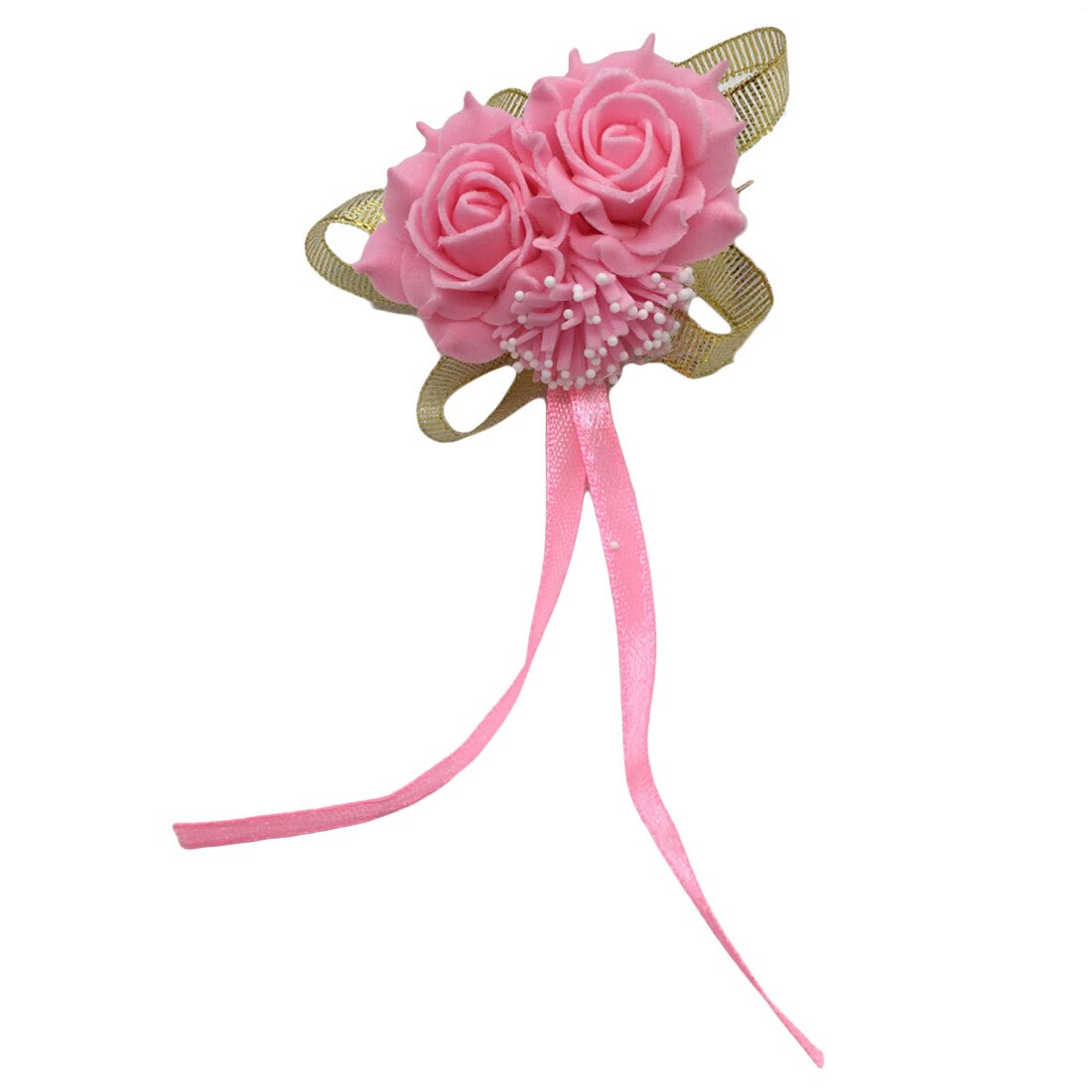 Flores artificiales para novia para bailar de boda decoración nupcial accesorios para baile de graduación ramillete de muñeca dama de honor flores de mano: 2