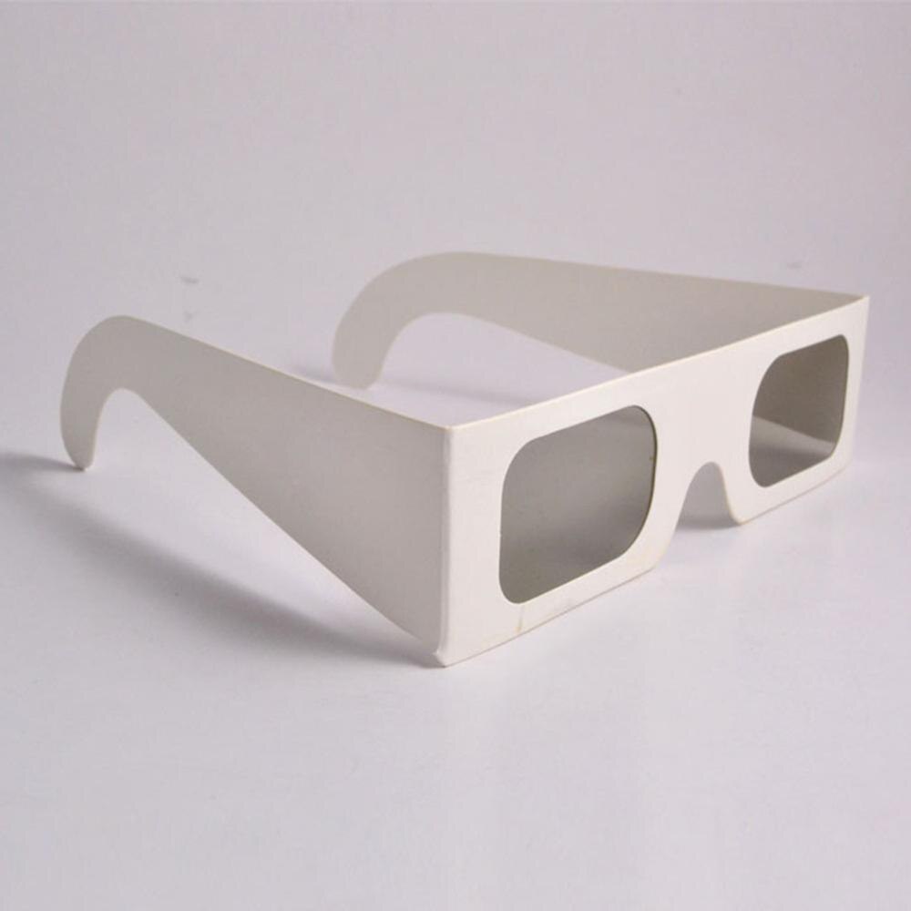 10pcs Chromadepth Paper 3d Glasses,White Cardboard 3D Chroma Depth Glasses Can be Insert to Books and Magazines For Schools