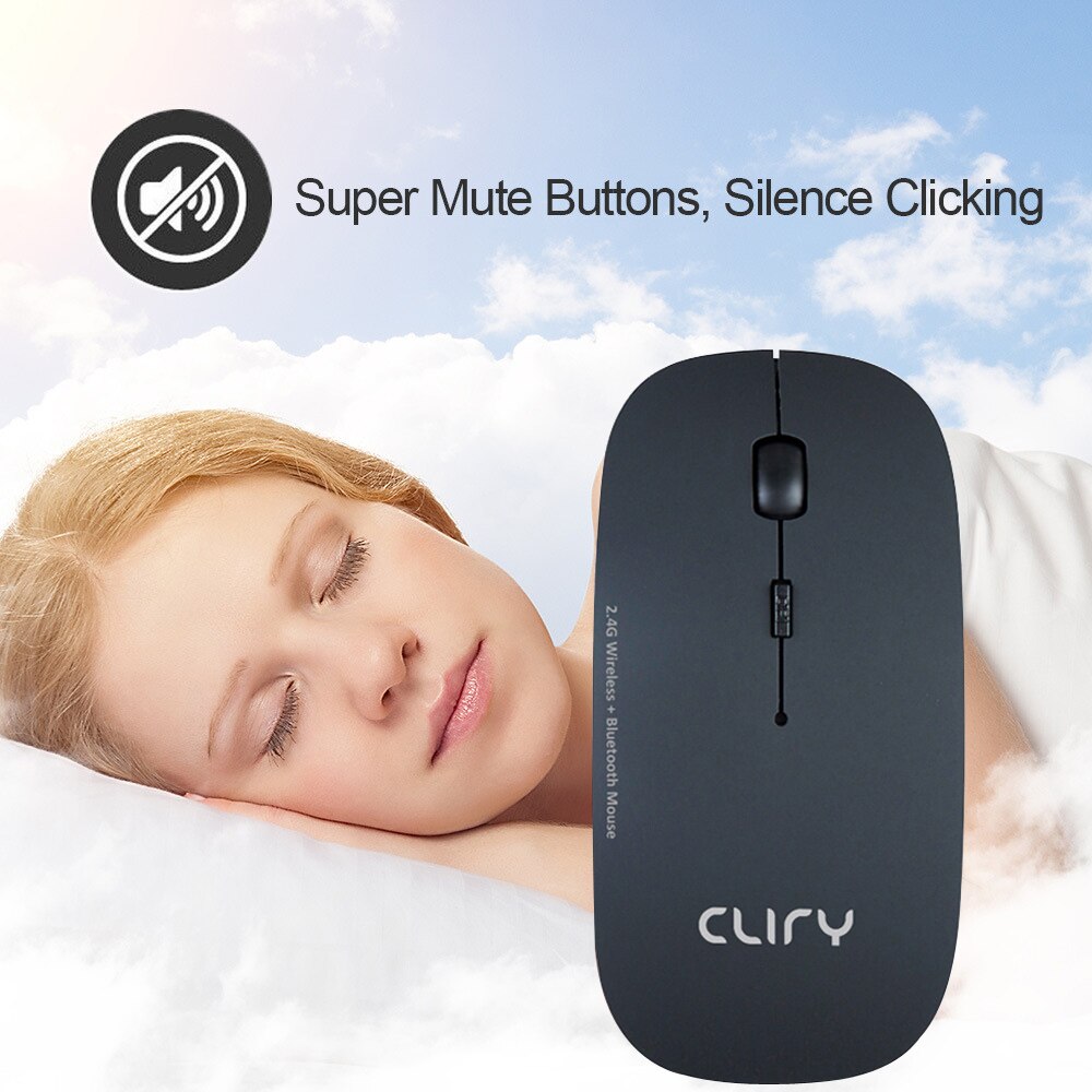 Wireless Mouse Computer Bluetooth Silent Mause Ergonomic Mouse 2.4Ghz USB Optical For Macbook Laptop PC