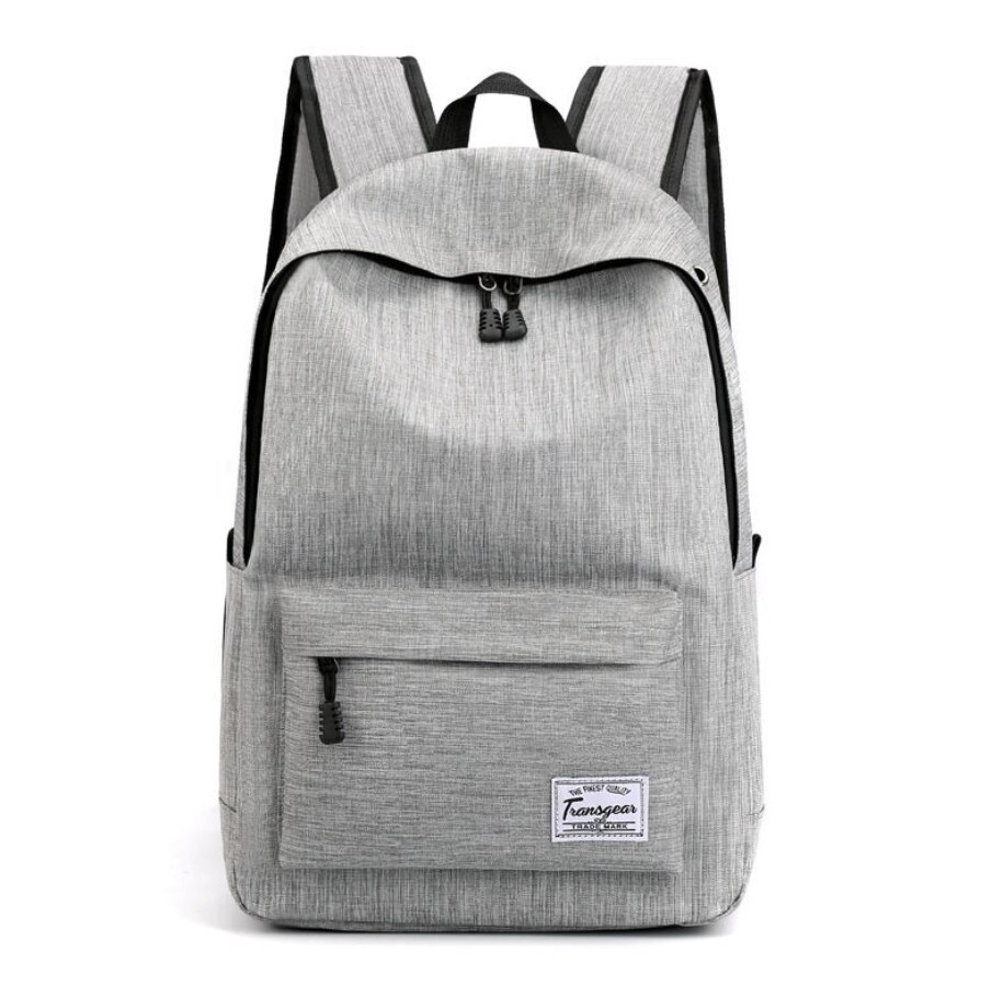 high school Backpack for Men Student School Backpack Teenagers Girls Boys Book bag large laptop backpack travel Mochilas: grey