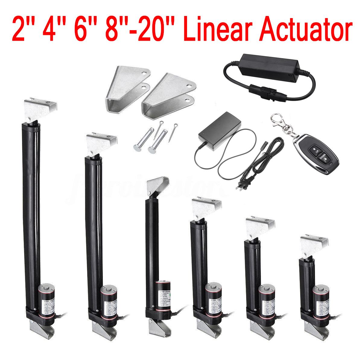 900N 225Lbs 2-16 Inch Zwart Lineaire Actuator Slag Max Lift Output 12V Dc 7-10 mm/s Electrichigh Snelheid Lineaire Actuator