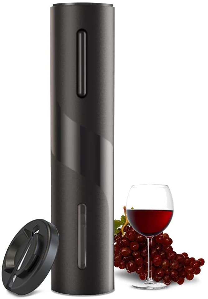 Elektrische Wine Opener, Automatische Elektrische Wijnfles Corkscrew Opener Met Foliesnijder, een Klik Knop Herbruikbare Flesopener