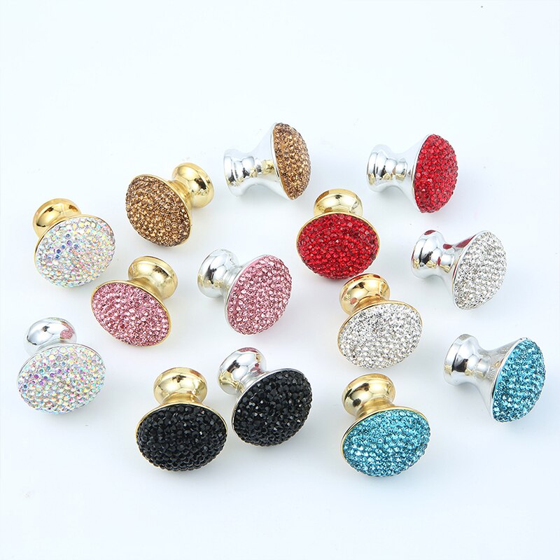 Ingelegde Diamanten Knoppen Kast Trekt Lade Trekt Lade Knoppen Keukenkast Handgrepen Garderobe Meubels Handvat Hardware