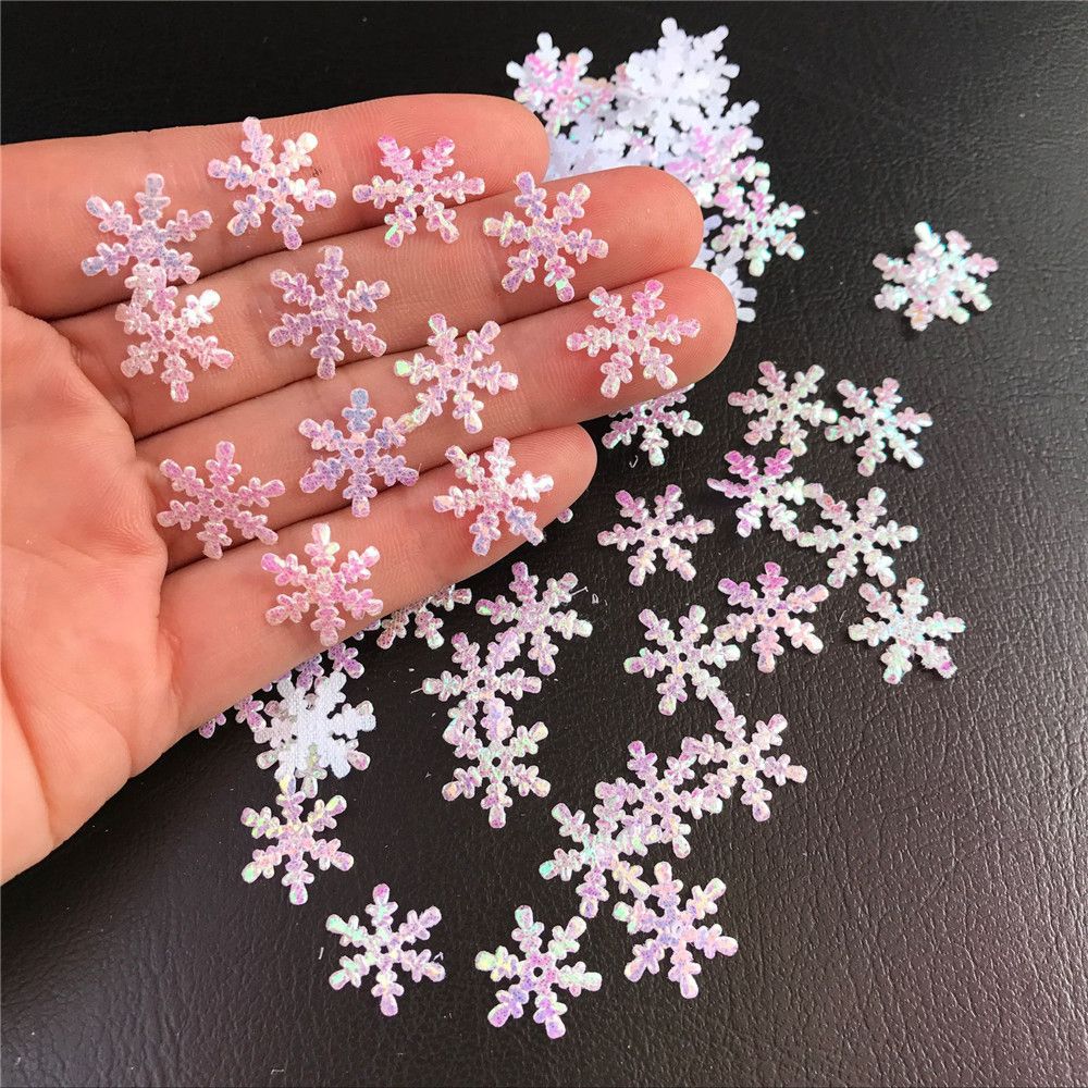 100/200/300 Stuks Sneeuwvlok Ornament Confetti Kunstmatige Sneeuw Xmas Verjaardag Bruiloft Decor Home Glitter Accessoires