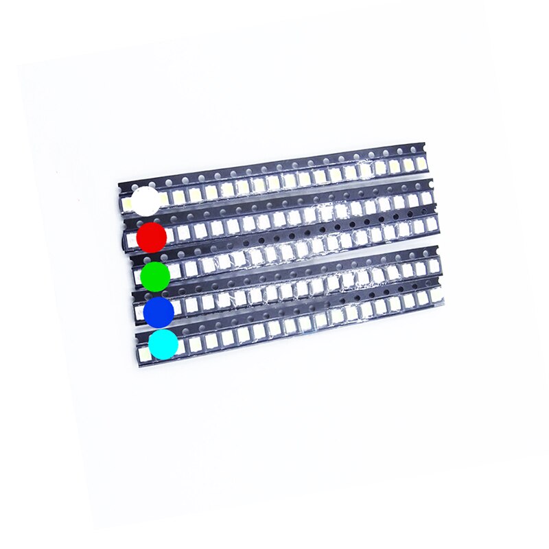 100PCS/LOT 1210 3528 Highlight SMD LED Diode Diodo 3V-3.2V White Red Green Blue Yellow 3.5*2.8 Surface Mount Light Emitting Diod