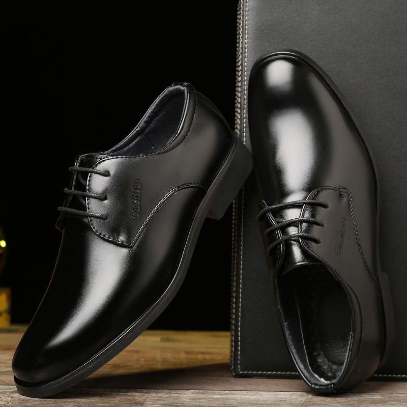 Sort læder herresko snørebånd fritid behagelige køresko herre sneakers sko chaussure hommes zapatos